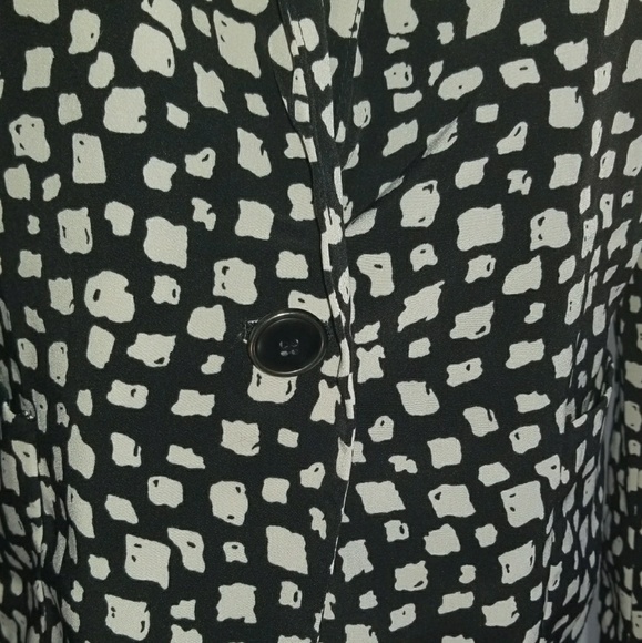 The Limited Black Print Blazer Jacket Small - Picture 4 of 5